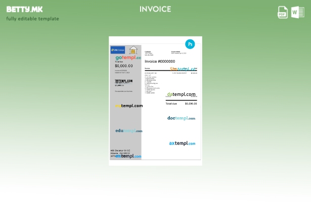 модерен стил Шаблон за фактура за складирање живот